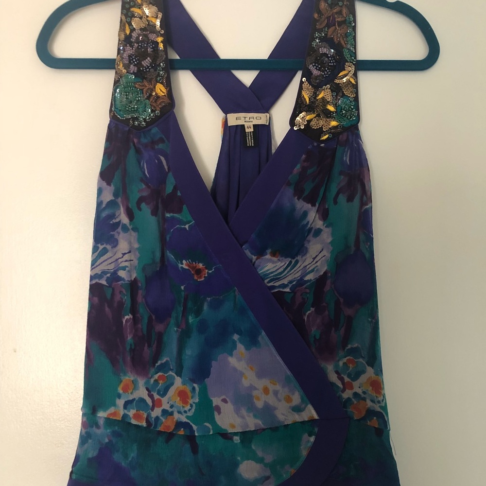 Etro Silk Beaded Top